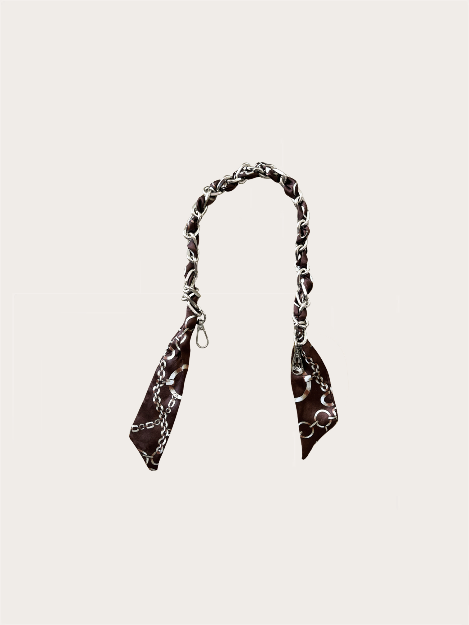 Chain strap strap burgundy blue gold