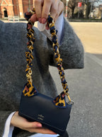 Kettenriemen Strap Senf Blau Gold